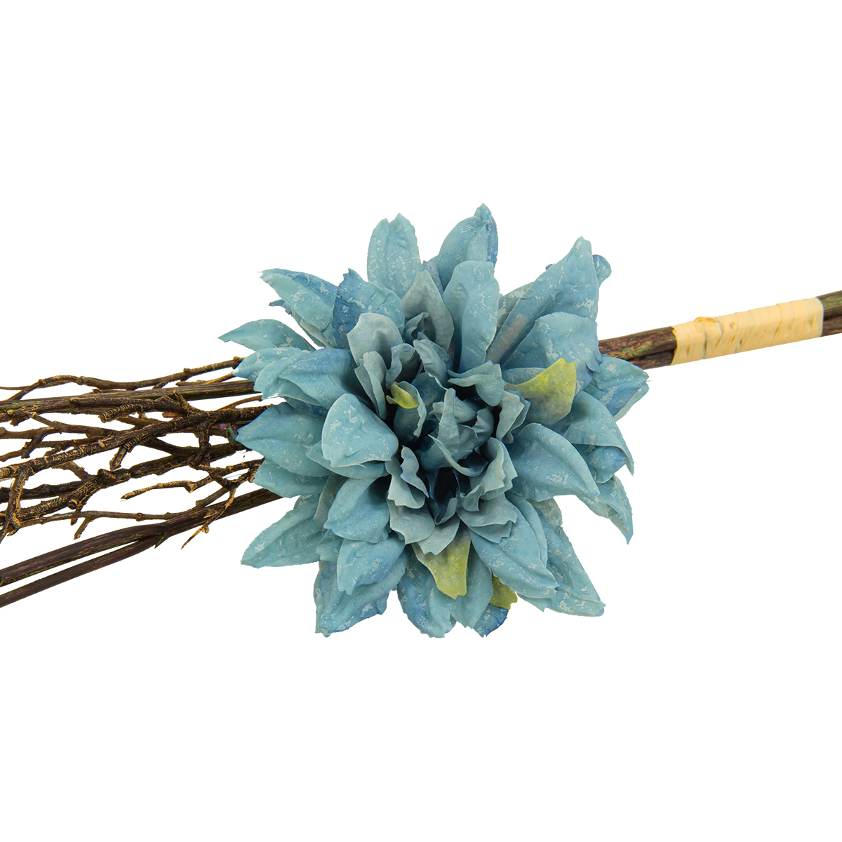 Flor Dalia Azul Con Rama | Flores | decoracion